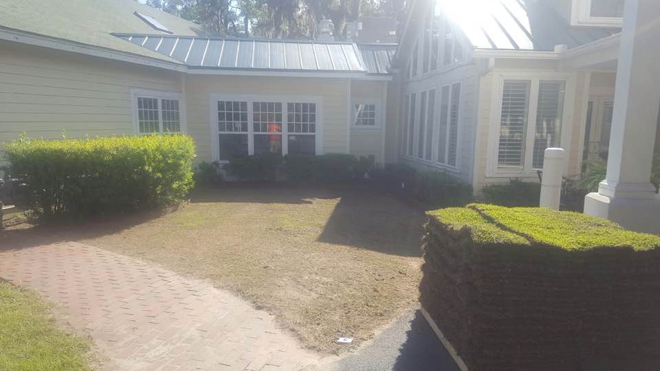 Completed sod installation project